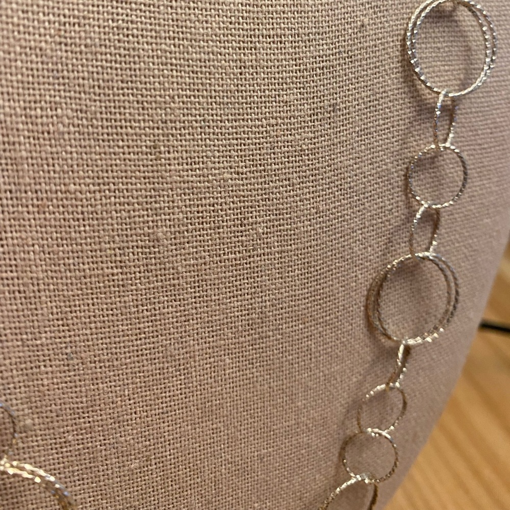Gorgeous and long vintage 925 sterling silver interlocking circles necklace - Picture 4 of 13